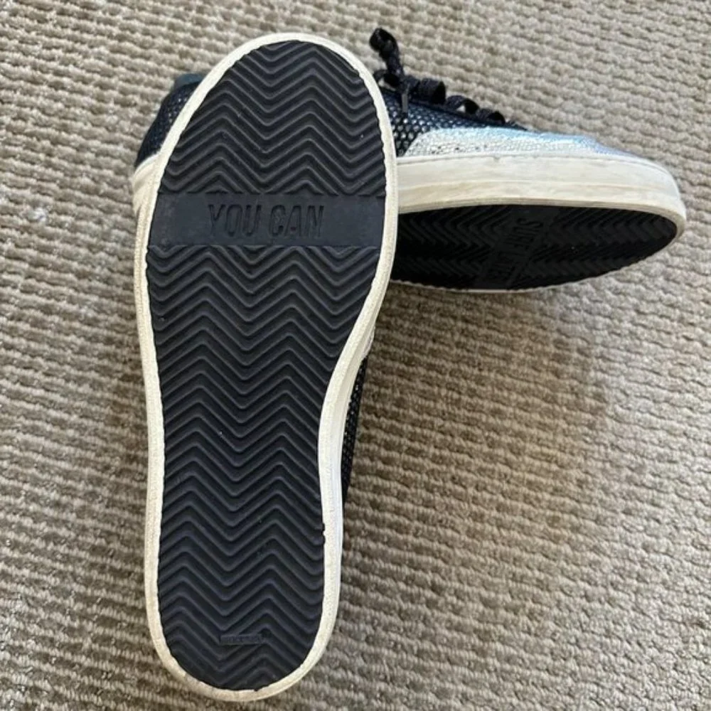 P448 John Glitter Mesh Suede Multi Color Sneakers - Picture 6 of 6